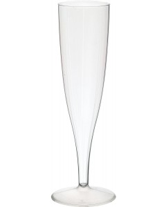 Bicchiere flute duni trasparente con base montata pz.10 