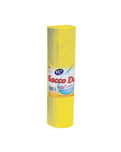 Sacco pattumiera giallo 80x100 cm. a rotolo kg.1