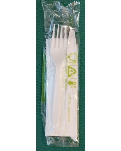 Bis riutilizzabile in pp bianco con tovagliolo doppio velo pz.500