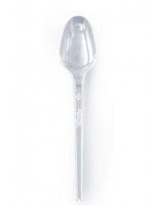 Cucchiaio trasparente riutilizzabile pz.50