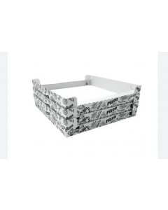 Cubo pizza vintage bianci 33x33h3.5 pz.200 