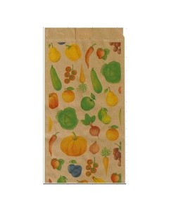 Sacchetto in carta avana stampa frutta 15x36 kg.10  