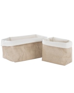 Cesta juta e cotone 19x9.5x15.8 pz.10