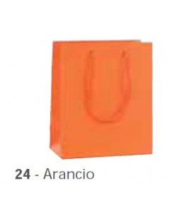 Shopper arancio con manico in corda 35x32+25 pz.1