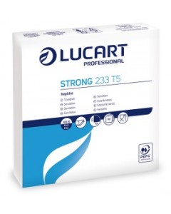 Tovagliolo Lucart bianco 2veli 33x33cm pz.50 233T5