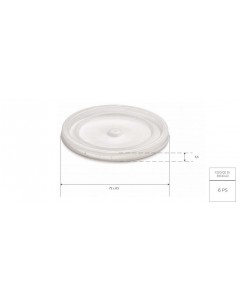 Coperchio piatto in plastica per bicchiere bibita in cartoncino 20M pz.100