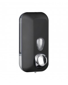 Dispenser a rabbocco per sapone liquido a muro nero ml.600