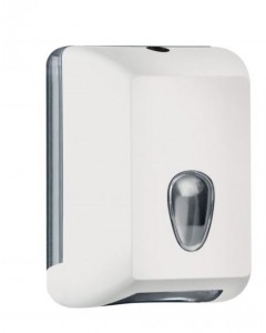 Dispenser per carta igienica intercalata mini bianco
