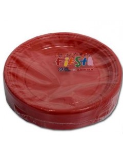 Piatti dessert in plastica 17 cm rossi