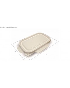 Coperchio in polpa di cellulosa per vaschetta 1000ml pz.125