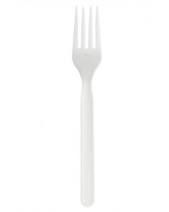 Forchetta bianca riutilizzabile pz.50 Four