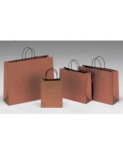 Shopper in carta J-fold bronzo 54+16x43+6cm