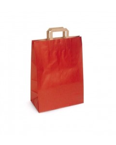 Shopper in carta rosso 18+8X24 cm