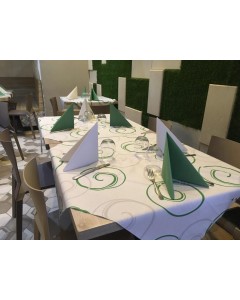 Coprimacchia in carta a secco Twist verde 100x100cm pz.25