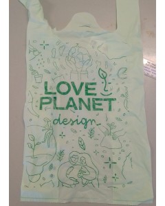 Shopper mini bio st. love planet verde 24+8X45 pz.500