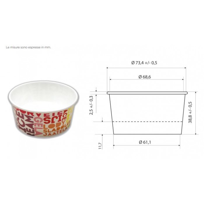 Coppette E Bicchieri In Carta Per Gelato CARTOPRINT - 7