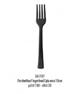 Mini forchettina finger cpla nero cm.10 pz.100