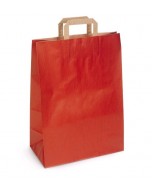 Shopper in carta rosso 32+17x45cm