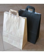 Shoppers in carta Antracite manico a piattina 22+10+h29