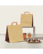 Shopper take away in carta bicolore 27+17x29cm