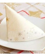TOVAGLIOLO IN CARTA A SECCO STAR ARGENTO ORO 40X40cm. PZ.50