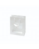 Shoppers lusso con vetrina bianca 18+10x23 pz.10 