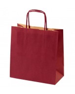 Shopper in carta bordeaux 36+12x41cm