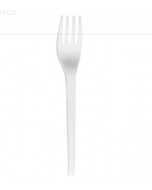 Forchetta compostabile in cpla bianca 16.5 cm pz.100