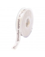 Nastro doppio raso prodotto artigianale crema 25 mt