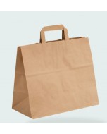 Shopper take away in carta avana 32+22x34cm